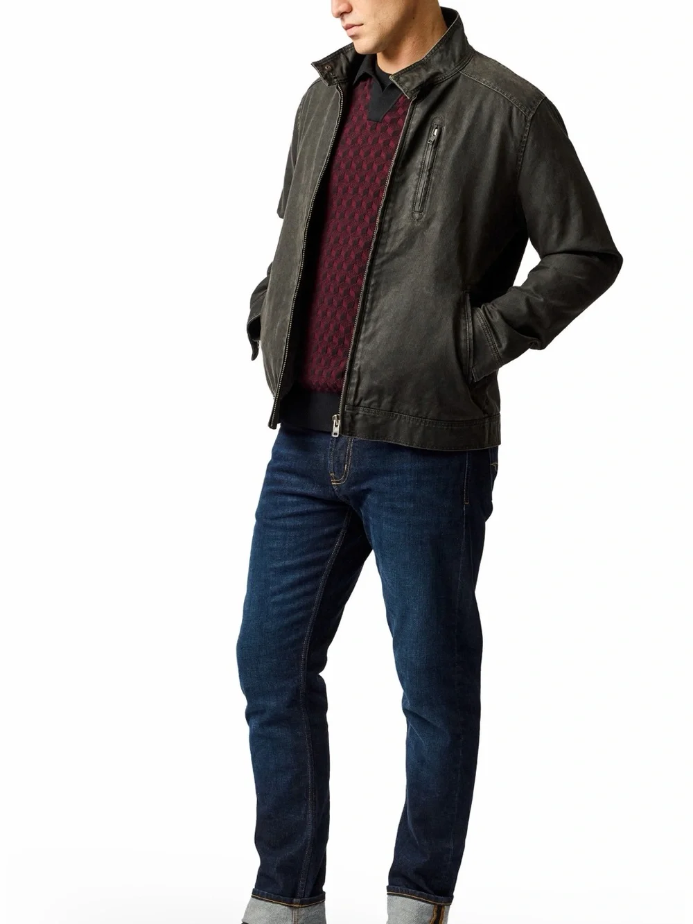 RODD & GUNN THE JACK JACKET BRACKEN CHARCOAL MENS LARGE